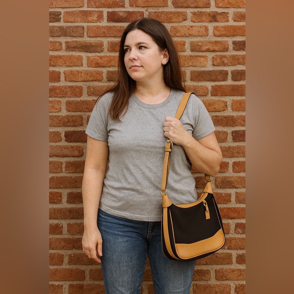 Dooney & Bourke Cabriolet Canvas Leather Trim Shoulder bag